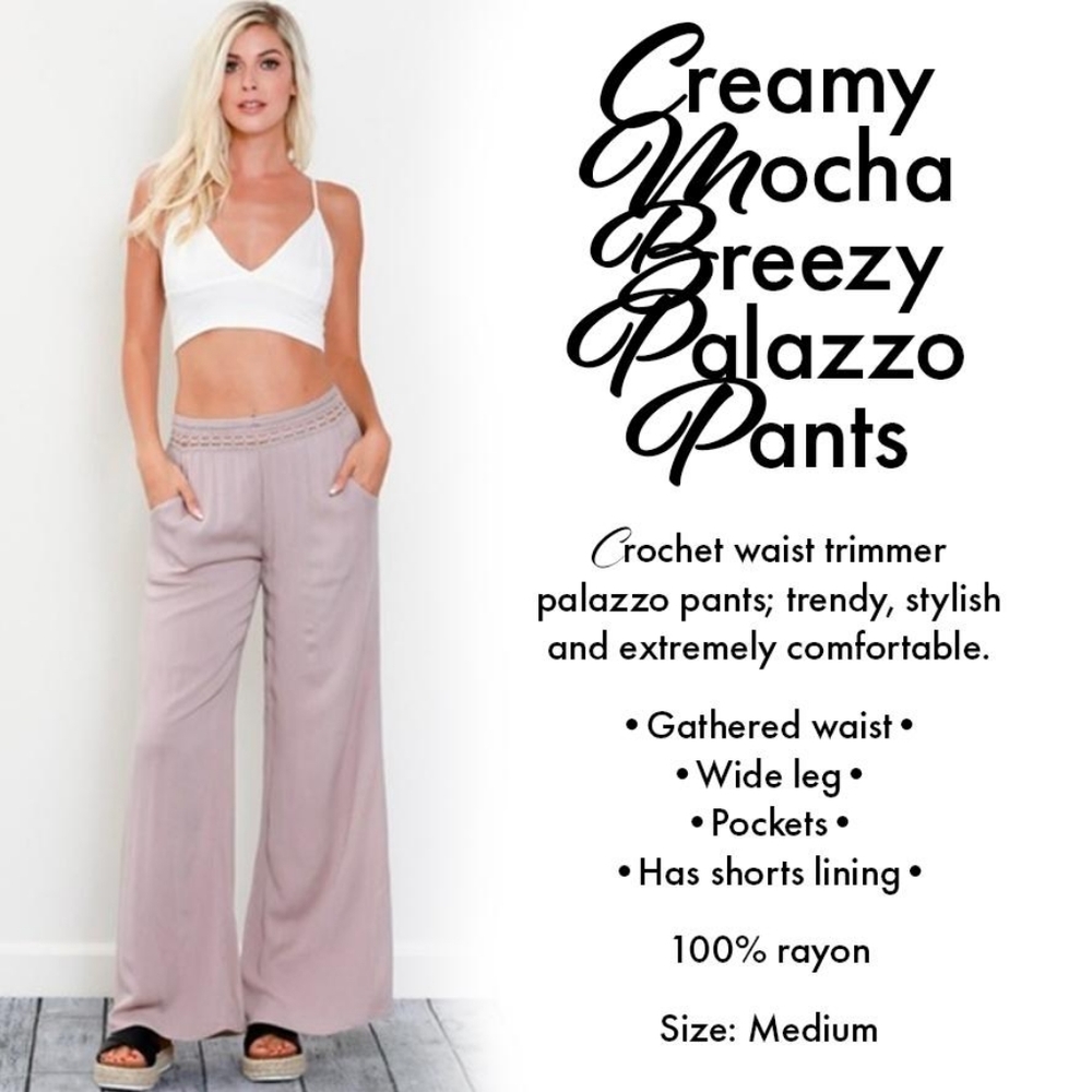 Creamy Mocha Breezy Palazzo Pants